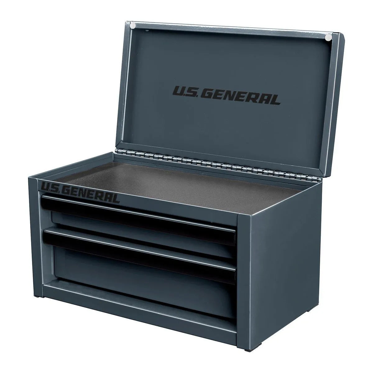 Gray tool chest with 'U.S. General' branding on a white background