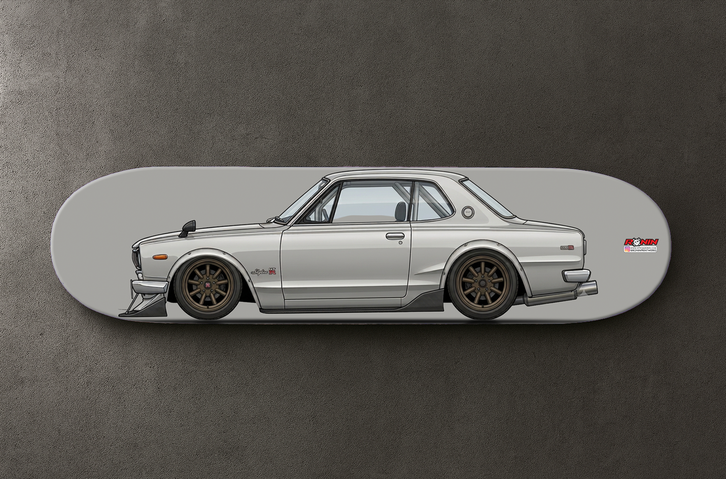 Custom Illustrated Maple Skate Decks — (Skyline GTR)