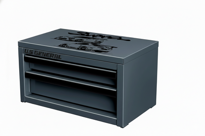 Gray Mini Toolbox on a white background